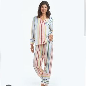 Summersalt Striped Cloud 9 Silky Pajamas Set - Size small